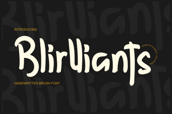 Blirlliants: A Brush Font for Thoughtful Editorial Design
