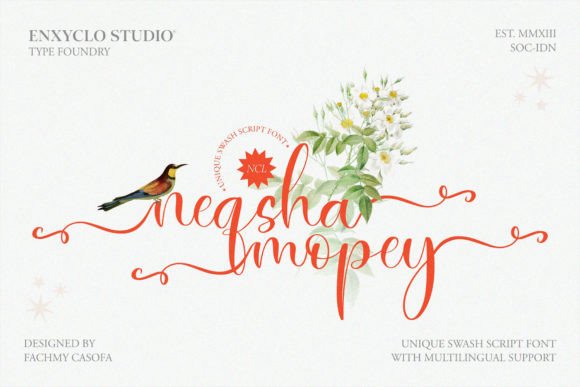 Neqsha Mopey: A Handwritten Font for Editorial Personality