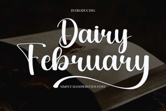 The Diary February Font for Crafts, Labels, and Beautiful Products
