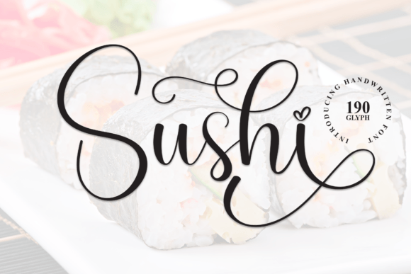 The Sushi Font: Elevating Handmade Projects with Elegant Script